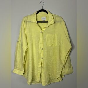 American Eagle Button-Down | Sunshine Yellow | Oversized Fit | XS